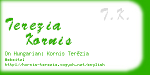 terezia kornis business card